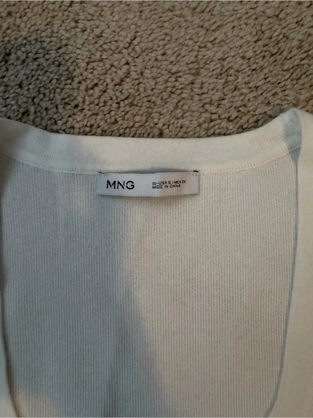 Mango Cream Knit Scoop Neck Camisole